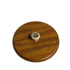 K. S. Lanam Co. Inc. Custom Woodworking Round Small Wooden Lid Handcrafted Retro
